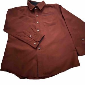 Craft And Flow Boys kids shirt long sleeve Button Down Burgundy Color Size12